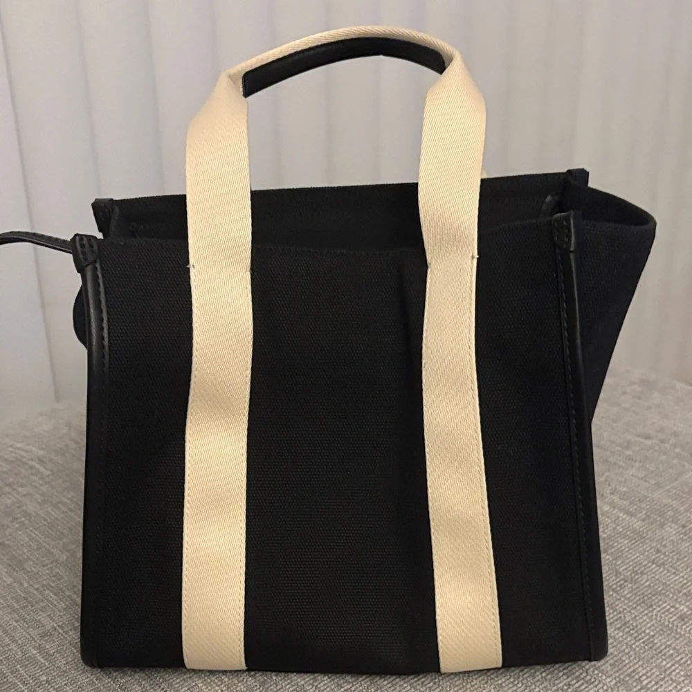 Kate Spade Black and Cream Canvas Tote Bag - Picture 3 of 8